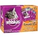 Whiskas Choice Cuts Favorites Variety Pack (Beef, Chicken, Turkey & Giblets, Whitefish & Tuna) Food for Cats & Kittens, 2.25 lb. pack  4 Count