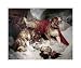 Alpine Mastiffs Reanimating A Distressed by Sir Edwin Landseer. Art Print Poster 20 inches width by 16.75 inches height. Highest Quality Art Poster Print