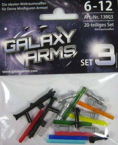 GALAXYARMS 20-Piece Weapon Set # 3: Blaster and swords for Minifigures