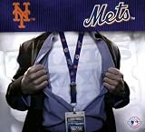 New York Mets Lanyard Key Chain & Ticket Holder - Navy