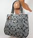 Coach Signature Lurex Glam Tote Handbag Ash