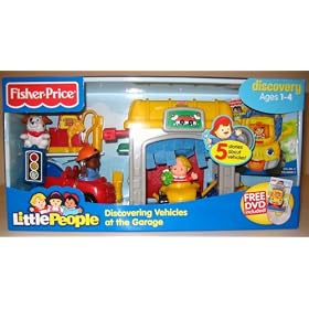 Fisher-Price Little People Discovery Vehicles the Garage with Bonus DVD by 