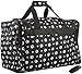 22-inch Paw Print Duffle Bag, Black and White