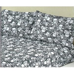 Skull Bones Twin Microfiber Sheet Set Morgan Kids Boys C