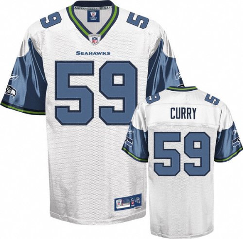 Aaron Curry White Reebok NFL Premier Seattle Seahawks Jersey - Medium