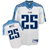 Reebok Tennessee Titans Lendale White Replica White Jersey Small