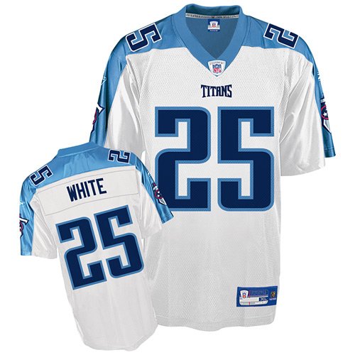 Reebok Tennessee Titans Lendale White Replica White Jersey Small