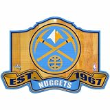 NBA Denver Nuggets 11-by-17 inch Established Wood Sign