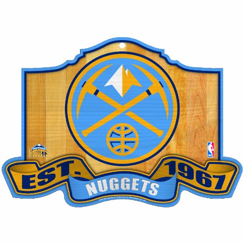 NBA Denver Nuggets 11-by-17 inch Established Wood Sign