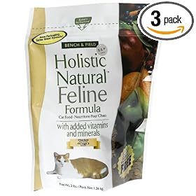 Bench And Field Holistic Natural Feline Formula, Cat Food, 3-Pound Bags (Pack of 3)