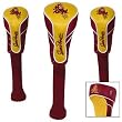 Arizona State Sun Devils Set of Three Nylon Golf Club Headcovers NCAA College Athletics