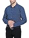 Bentibo Mens Navy Casual Pattern Printed Long Sleeve Button Down Cotton Dress Shirts