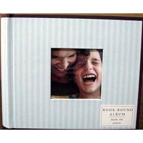 Hallmark Albums EDY1133 Blue & Brown Stripe Photo Album