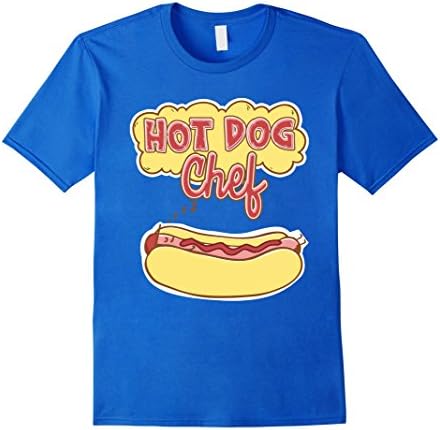 Men's Hot Dog Chef Sleeping Chicago Polish Yummy Hungry Tee Shirt XL Royal Blue
