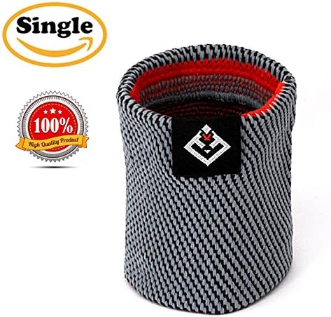 GATEWELL Light Series Elite Knitted Enwrap Wristbands (1 per package) Compression For Sports, Arthritis, Carpal tunnel - Wrist Support DARKGRAY - M