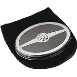 Danielle - 392 - Miroir de Poche Oval Grossissant x5 - Perles Noires/Chromepar Danielle