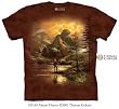 The Mountain Thomas Kinkade Almost Heaven Fishing Adult Tee T-shirt