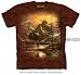 The Mountain Thomas Kinkade Almost Heaven Fishing Adult Tee T-shirt