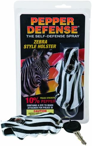 1/2 oz. Pepper Spray with Grip Holster and Keychain Attachment - Safety Twist Lock Glow Trigger - Maximum Strength 10% OC Formula - Self Defense Personal Protection