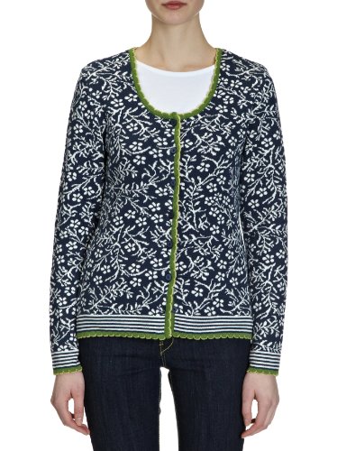 Lana naturalwear Damen Strickjacke , gebl&uuml;mt 121 2013 5002 Jacke Arabella, Gr. 46/48 (XL), Preisvergleich