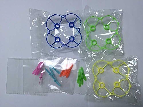 CX 10 propellers 16 PCS Original Propellors and 3 Sets Propeller Protectors, Spare Blades Blue Green Red Purple