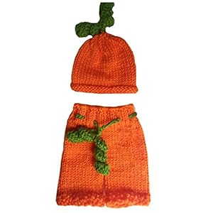 Jastore® Photography Prop Christmas Pumpkins Knitted Costume Hat Pants