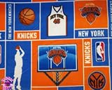 NBA New York Knicks Basketball Print Fleece Fabric By the yard