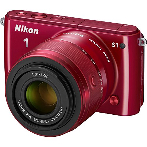4 U6shop Very Cheap Nikon 1 S1 10 1 Mp Hd Digital Camera System With 11 27 5mm Vr And 30 110mm Vr 1 Nikkor Lenses Red Days Mall Deals