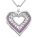 Picture of Amazon.com Collection:Sterling Silver Created Ruby with Created White Sapphire Heart Pendant Necklace, 18"