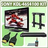 Sony Bravia S-Series KDL-46S4100 46-inch 1080P LCD HDTV + Sony DVD Player w/ Wall Mount Accessory Ki
