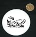 3 button / pin printed with aquatic, black and white, whale, japan, marine, sea, fish, monster, asia, scary