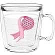 Pink Ribbon (Golf) 12 oz Insulated Coffee Mug, Clear