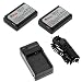 GTMax BP1310 2x Replacement Battery+Battery Charger for Samsung NX100, NX10, NX11