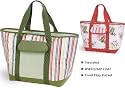 TOPANGA Insulated Waterproof Tote, Sage Green / Mult. Col. Stripes