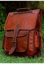 handmadecraft Vintage Bag Leather Handmade Vintage Style Backpack/College Bag