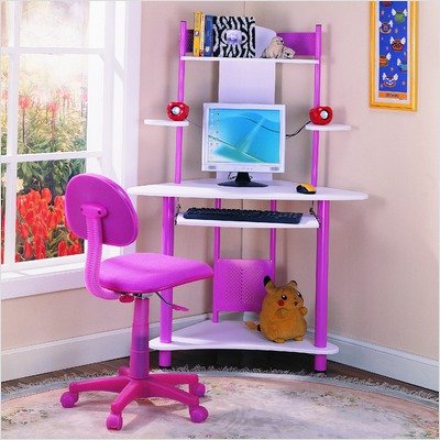 Corner Desk in Pink