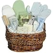 Luxury Spa Pedicure and Manicure Gift Basket with Green Waffle Weave Mitt