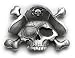 PIRATE SKULL & CROSSBONES Belt Buckle with Hidden Lighter