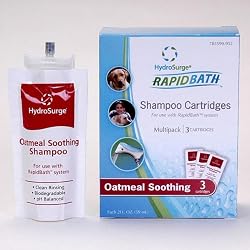 HydroSurge Rapid Bath Oatmeal Soothing Animal Shampoo Cartridges, 3/pack