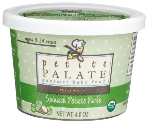 Petite Palate Spinach Potato Puree, 4-Ounce Paper Cup (Pack of 24) by Petite Palate
