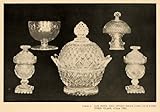 IMAGE OF 1918 Print Jam Bowl Sweet Meat Jars Waterford Glass Decor Dish IMAGE - Original Halftone Print