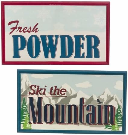 Ski Wall Signs (Set of 2)