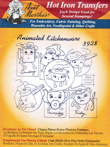 Kitchenware Hot Iron Embroidery Transfer