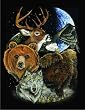 Multi Animal Fleece Throw Blanket