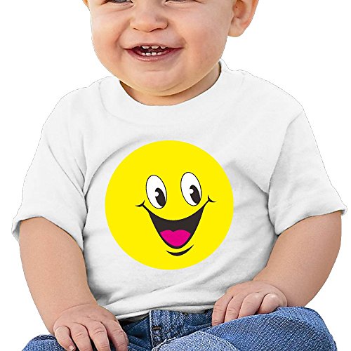 Ajexcs Tee 6-24 Month Unisex Baby Infant Rustic Laughter Cute Short-sleeve Tee White