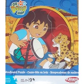 Nick Jr. Go Diego Go! Woodboard Puzzle - Diego with Drum and Baby Jaguar by 