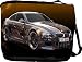 RikkiKnight Gold BMW Sportscar Design Messenger Bag - Book Bag ***with matching coin purse wallet***
