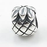 B25 Pineapple Solid Silver European Bead Charm Fits Pandora Biagi Troll Chamilia Cable Bracelets
