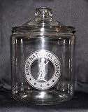 Army National Guard Etched Glass 1/2 Gal Cookie Jar Cannister