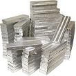 100 Silver Cotton Boxes Jewelry Bracelet Watch Displays 8"